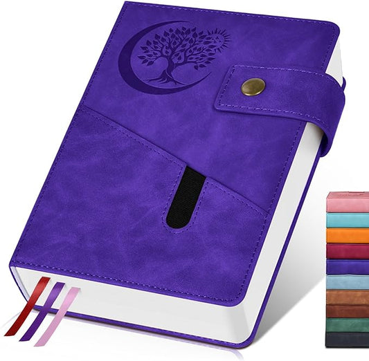 365 Page Thick Lined Journal Notebook for Men Women, A4 Large Leather Journals for Writing, Hardcover Notebooks for Work, School, Note Taking, Business, Travel Diary, College Ruled 8.5" x 11"