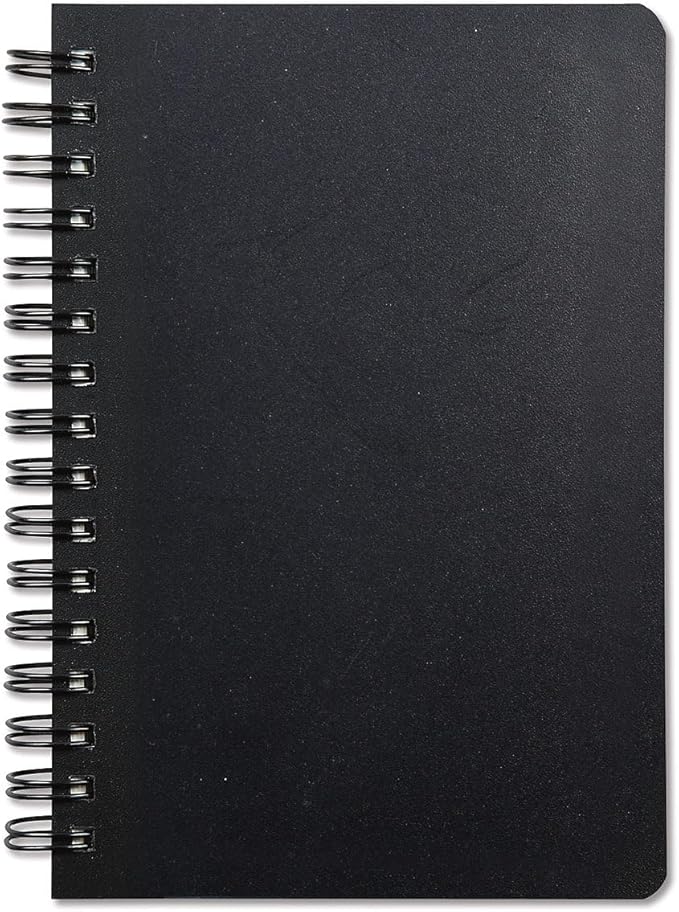 Current Black Password & PIN Keeper Book, 65 Pages, 4.5” x 5 ¾” Size Spiral Bound, Alphabetical Tabs, Plastic Cover Internet Organizer for Offline Website, Login, & Username Storage