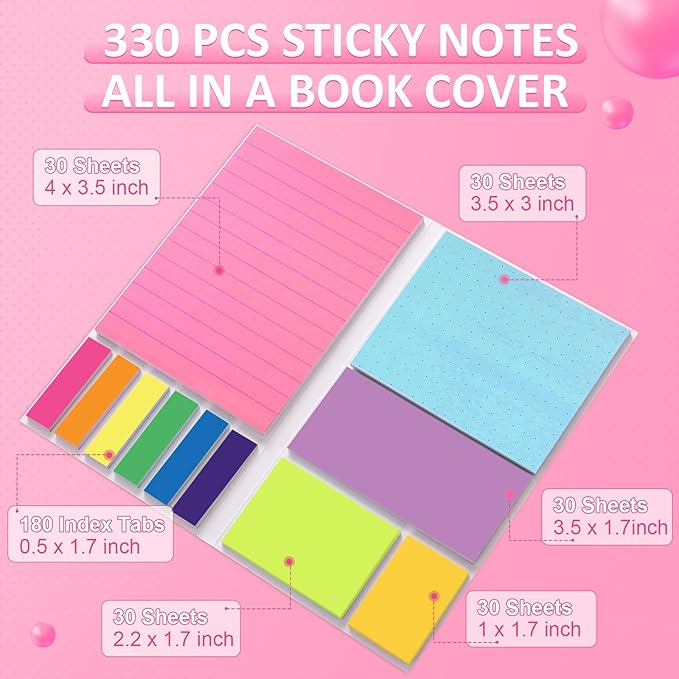 Janlaugh 38 Pcs Aesthetic College School Supplies with Pen Case Sticky Notes Gel Pens Highlighters Correction Tapes Back to School Stationery Kit(Neon Color,Vibrant)