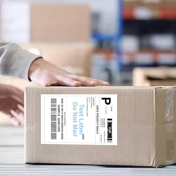 9527 Product 4x6 Blank Direct Thermal Shipping Labels for Zebra 2844 Zp-450 Zp-500 Zp-505 Direct Thermal Labels Printers, Eltron Printer, 250 Labels per Roll,Total 40 Rolls 10000 Labels