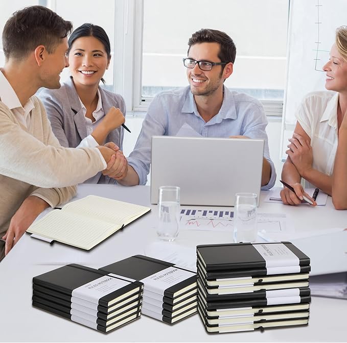 20 Pack Journals for Writing College Ruled Notebooks Journal in Bulk, Hardcover Notebooks (200Pages) for Note Talking, Lined Bullet Journals for Home School Office, 5.7"x8.4", Black