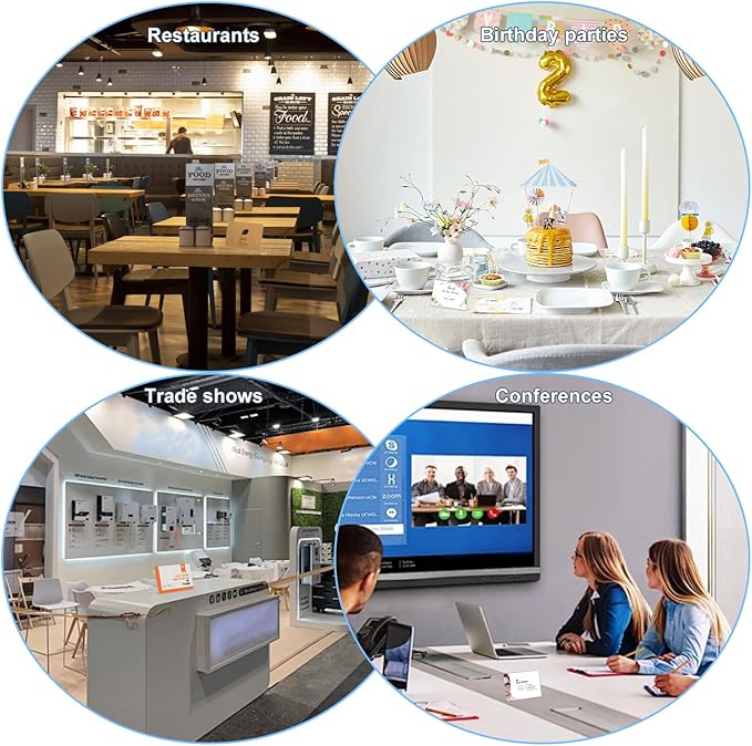 Slanted Back Acrylic Sign Holder,6 x 4 Clear Plastic Sign Holder,Paper Display Table Stand,Acrylic Stands for Display Frame,Flyer Holders for Office,Store,Restaurant- Horizontal(6 Pack)