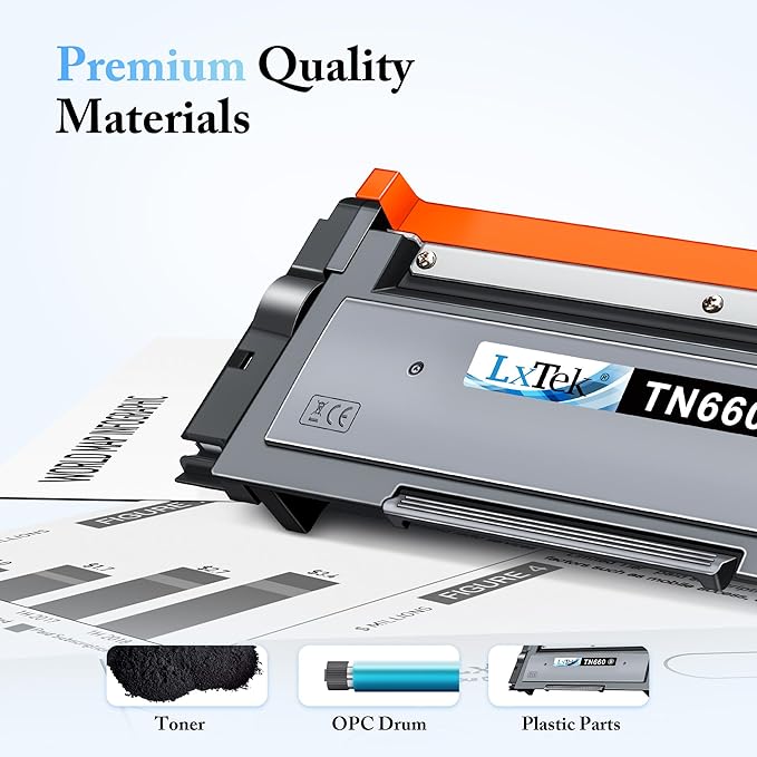 LxTek Compatible Toner Cartridge Replacement for Brother TN660 TN-660 TN630 TN-630 to use with HL-L2300D HL-L2380DW HL-L2340DW HL-L2320D MFC-L2740DW DCP-L2540DW Printer(4 Pack,Black), High Yield