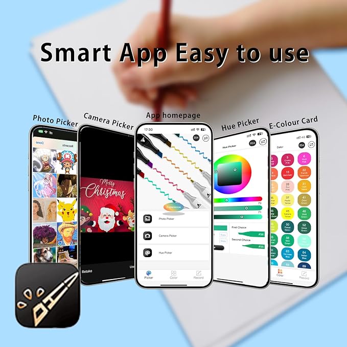 204 Colors Alcohol Markers, Art Markers for Artists with Coloring App, Dual Tip Marker for Adult Painting Sketching Drawing with Travel Case Great Gift Idea