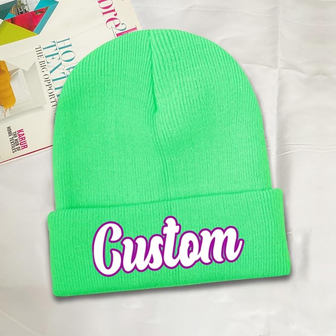 Custom Beanie with Photo Text Logo Design Your Own Personalized Knitted Hats Customized Beanie Custom Hats for Men Women