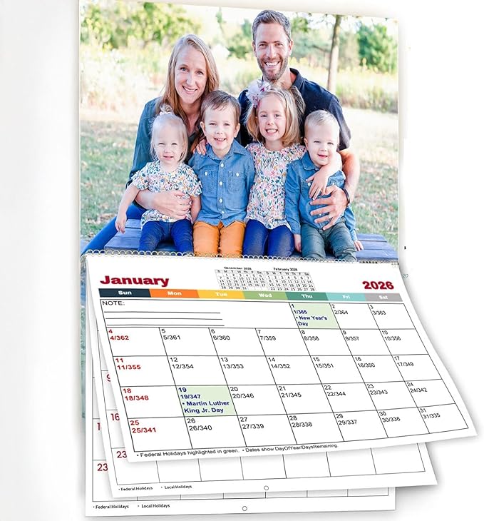 Custom Calendar 2026 for Home & Office - Print Your 13 Memories,Make Your Own Personalized Calendar Customized Christmas Gift &use your photo (Wall Calendar 11"×17", 1 Pack)