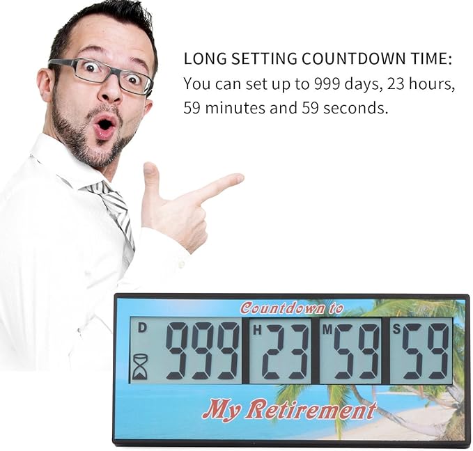 A AIMILAR Digital Retirement Countdown Timer 999 Days Count Down Timer