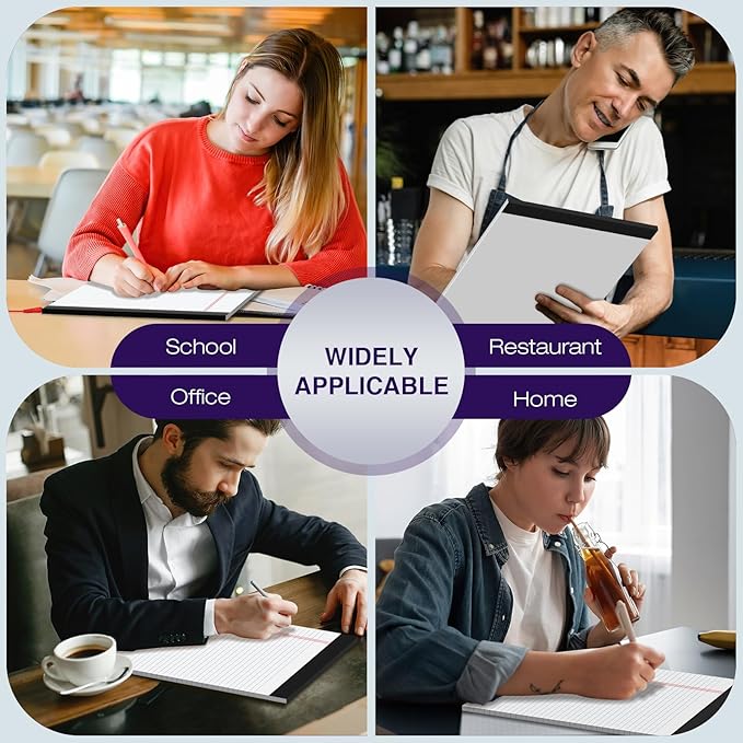 2 Pack Legal Pads 8.5 x 11 College Ruled Note Pads 8.5 x 11 Notepads 8.5 x 11 Micro Perforated Writing Pads 8.5 x 11 Pads of Paper Lined White Paper, 50 Sheets per Notepad for Home, Office, School