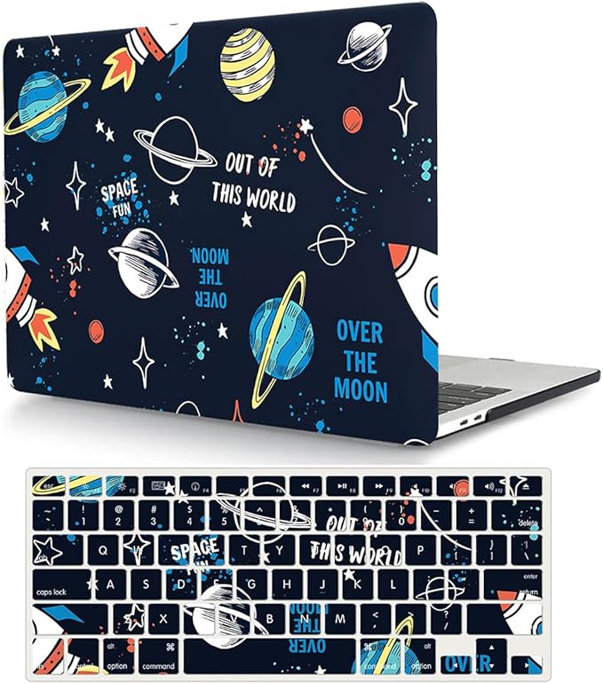 Case Compatible with MacBook Air 11 Inch Model A1370 & A1465, 2 in 1 Matte Plastic Laptop Hard Shell Snap on Case Bundle with Keyboard Cover for Mac Air 11,6" - Planet