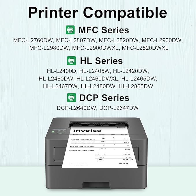 SAILNER TN830XL Toner Cartridge Replacement for Brother TN830 XL/V/R TN830 TN830XL Black Toner Compatible with DCP-L2640DW HL-L2460DW MFC-L2820DW HL-L2405W Printer (2 Pack)