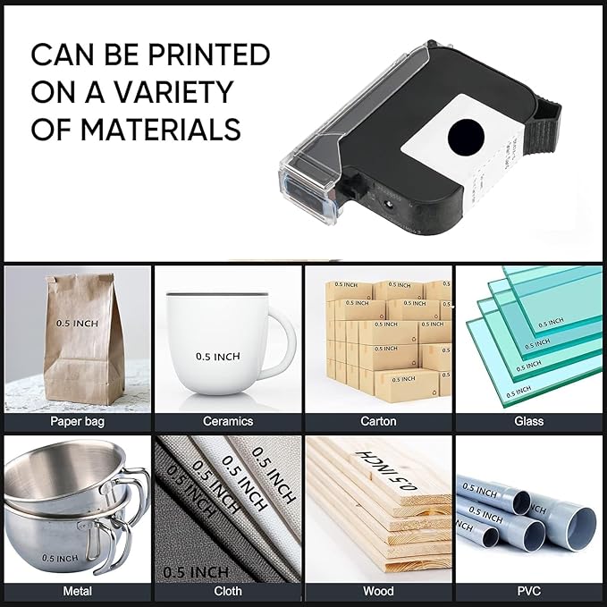 Original Black Ink Cartridge Fast Dry Replacement 42ml Ink Cartridge Compatible for PT3000 Handheld Inkjet Printer/MP10 Mini Handheld Inkjet Printer