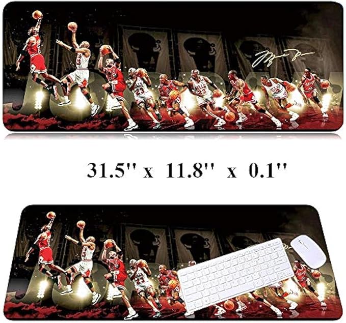 RTGGSEL 31.5x11.8 Inch Non-Slip Long Extended Large Gaming Mouse Pad with Stitched Edges XL Laptops Keyboard Mouse Mat(MJ)