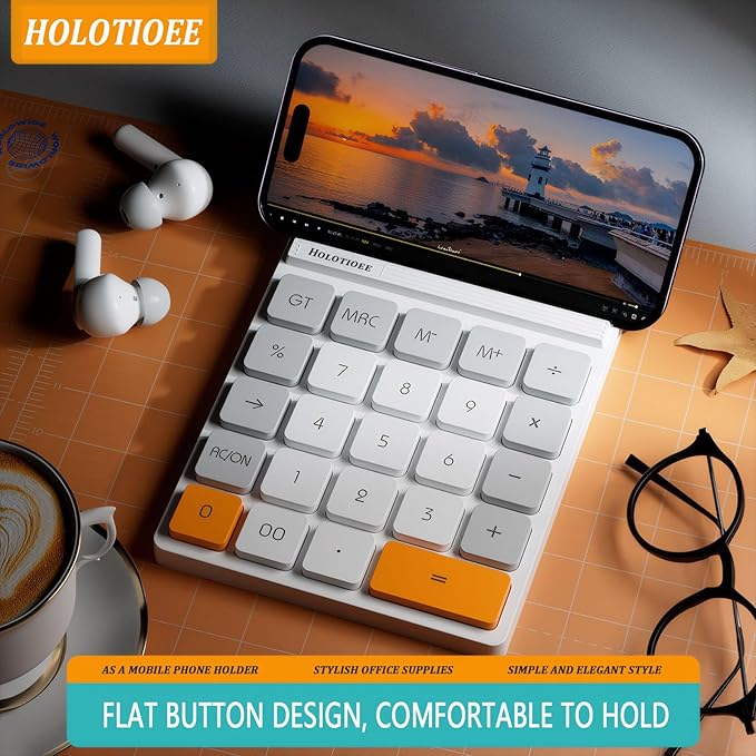 12 Digits Desktop Calculator with Large LCD Display and Sensitive Button, for Home, Office, School, Class and Business, 4 Function Small Basic Calculators for Desk