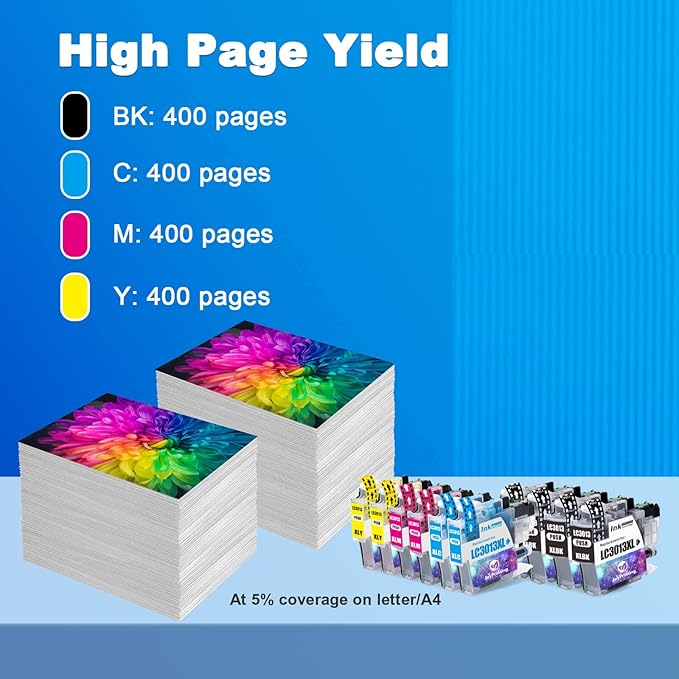 LC3013 Ink Cartridges BK/C/M/Y Compatible with Brother LC3013XL Ink LC3013 XL LC3011 LC-3011 Work for Brother MFC-J491DW MFC-J497DW MFC-J690DW MFC-J895DW (10 Pack)
