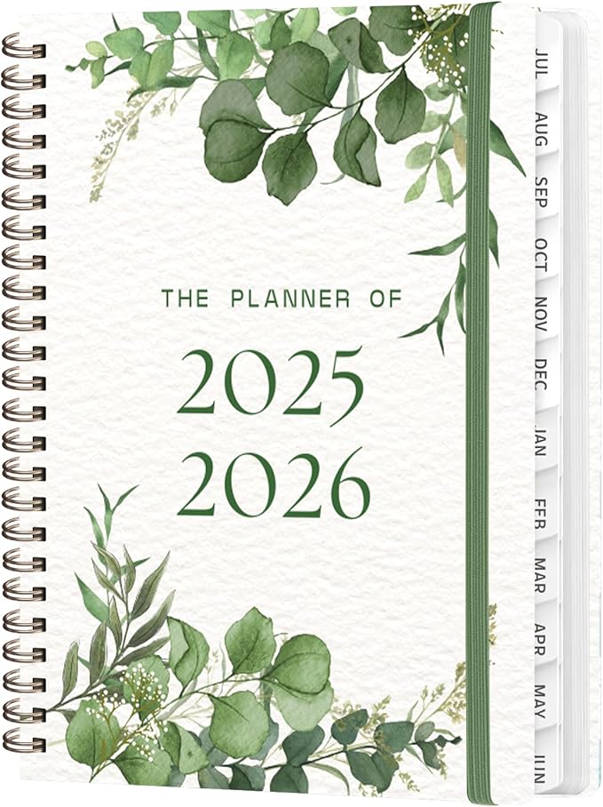 Planner 2025-2026, Weekly and Monthly Calendar Academic Planner (July 2025 - June 2026), Hardcover Teacher School Student Agenda with Tabs, Ideal for School Office Supplies, A5 (6.3" x 8.5")