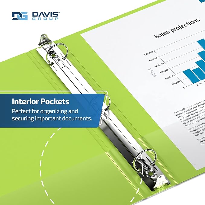 Premium Economy 6-Pack 3-Ring Binders for School or Office, Round-Ring Binders, 3 Inch, Lime Green