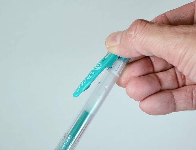 Zebra Pen Sarasa Clip Recycled Retractable Gel Pen, Fine Point, 0.5mm, Blue Ink, Ideal for School Suppies and Teacher Supplies, 75% Recycled,12-Pack (47320AMZ)