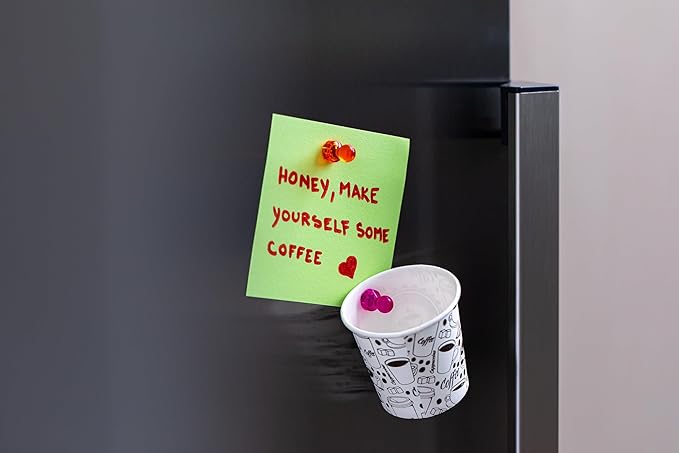 56 Colorful Magnets for Whiteboard | 7 Assorted Color Strong Push Pin Magnets | Perfect Magnetic Push Pins to use as Refrigerator Magnets, Whiteboard Magnet, Classroom Magnet