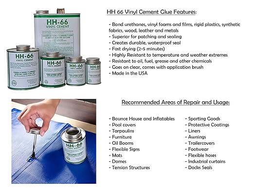 Deluxe Pro Vinyl Repair Patch Kit for Inflatables with 9 8" x 8" Patches (Red, Orange, Yellow, Blue, Green, Indigo, Violet, White, Black), 4-Ounce HH66 Vinyl Adhesive, and Silicone Seam Roller