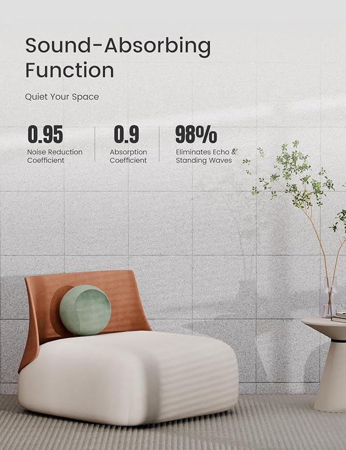 Bumusty Large Cork Board 47"x35" Alternative - 12 Pack Felt Wall Tiles with 70 Safe Removable Adhesive Tabs, 30 Pushpins, Cork Boards for Walls Pin Board Bulletin Board Office Decor (Marble Gray)