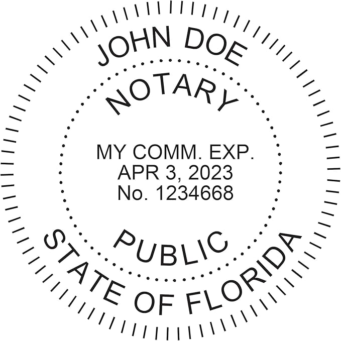 Maxmark Round Notary Pre-Inked Stamp for State of Florida