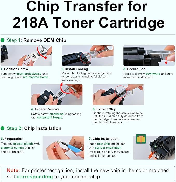 SAILNER 218A Toner Cartridges 4 Pack, 3301fdw Toner Replacement for HP 218A 218X W2180A Toner Cartridge Set for HP Color Laserjet Pro 3301cdw 3301fdw 3301sdw 3201dw Printer (NO CHIP)