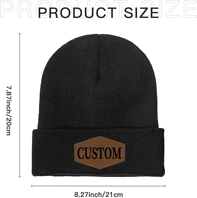 Custom Beanie for Men Women Bulk Custom Winter Hat Beanies with Logo Text Image Personalized Knit Hats Gifts for Business