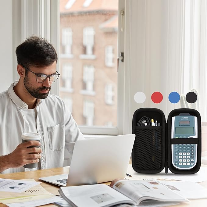 Hard Carry Case Compatible with Texas Instruments TI-30XIIS TI-30XS TI-30Xa TI-36X Pro Scientific Calculator (Red Case Only)