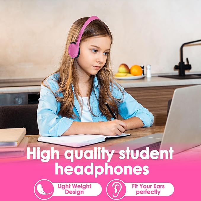 100 Pack Kids Headphones Bulk for Classroom School, Wholesale Wired Headphones for Kids Student Boys Girls Adults 3.5mm Jack for Chromebook Computer (10 Colors)