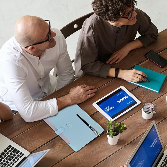 Wisdompro Pen Clip, 12 Pack Stainless Steel Pen Clip Holder for Notebook, Books, Journal, Clipboard, Paper, etc. - Fits Almost Any Pen Size (Gold)