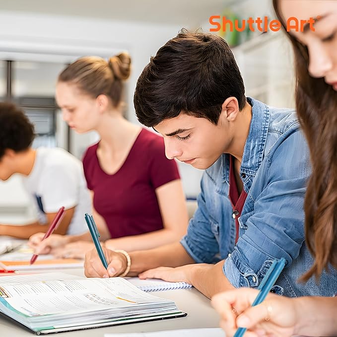 Shuttle Art Colored Retractable Gel Pens, 11 Unique Dark Vintage Ink Colors, Cute Pens 0.7mm Medium Point Quick Drying for Writing Drawing Journaling Note Taking School Office Home