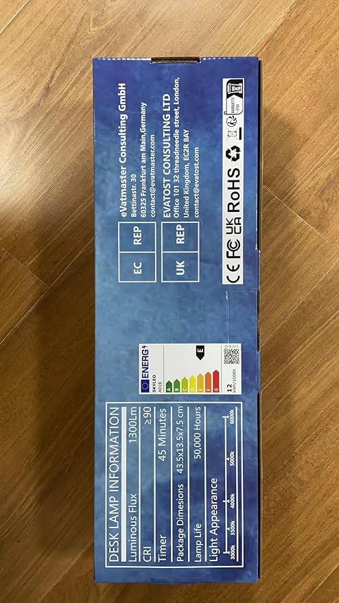 SKYLEO Led Desk Lamp - 31.5" Desk Light - 5 Color Modes X 11 Brightness Levels - Adjustable Swing Arm - Timmer & Memory Function - 12W Study Lamp - White