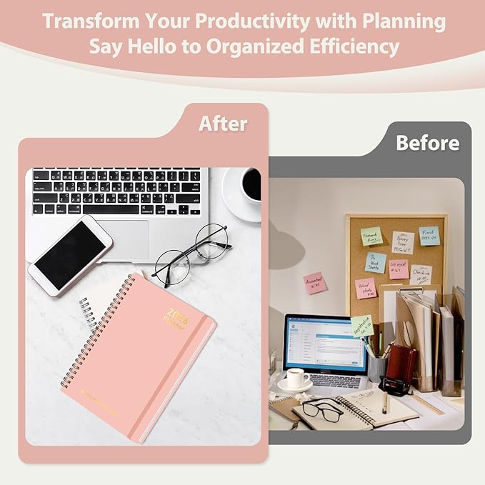 2026 Planner, Weekly and Monthly Calendar Academic Planner, Jan 2026 - Dec 2026, Planning Agenda Book for Desk Accessories and School Supplies - A5 (6.3'' x 8.5'')