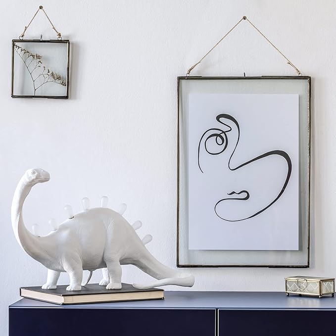 Zhengmy 40 Pcs Double Headed Picture Hangers Nails 4 Size Long Thumb Tacks Wall Nails for Hanging Pictures Decorative Push Pins Hooks for Drywall Photo Office Home Decor, 20/30/ 40/ 50lb(Bronze)