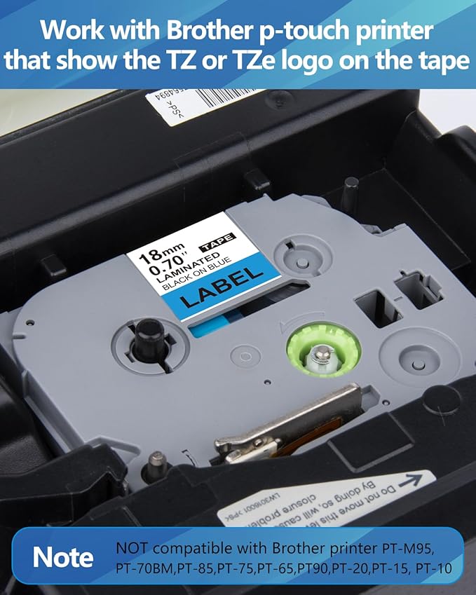 Weemay Compatible 3 Pack TZe-541 Replacement for Brother P-Touch Label Tape 18mm 0.7 Black on Blue 3/4 TZe TZ Tape TZ-541 TZ541 TZe541 for PT-D400AD PT-D610BT PT-D600 PT-D410 Printer, 0.7" x 26.2'