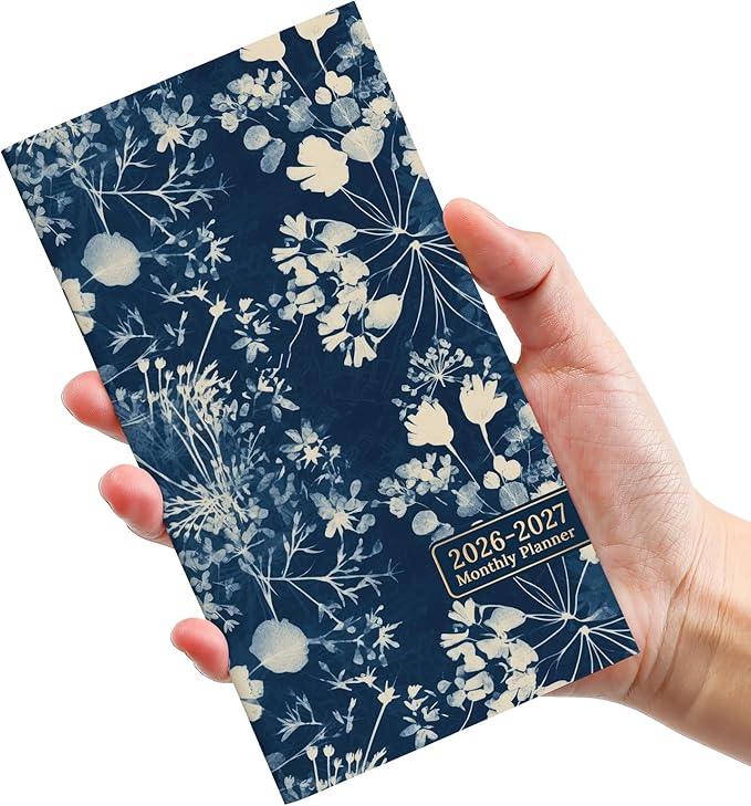 Pocket Calendar 2026-2027 for Purse, Two Year Monthly Planner Pocket Size, Jan 2026 to Dec 2027 Monthly Planner Small Size (6.5" x 3.5") - Rustic Bloom