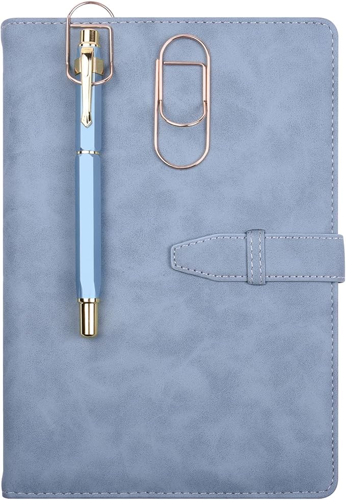 Wisdompro Pen Clip, 12 Pack Stainless Steel Pen Clip Holder for Notebook, Books, Journal, Clipboard, Paper, etc. - Fits Almost Any Pen Size (Rose Gold)