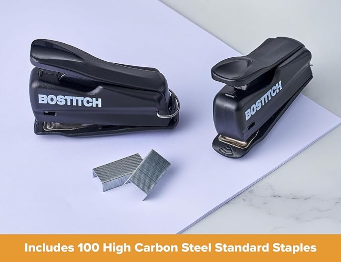 Bostitch Nano Mini Staplers, Black, 2-Pack (1830-2PK)