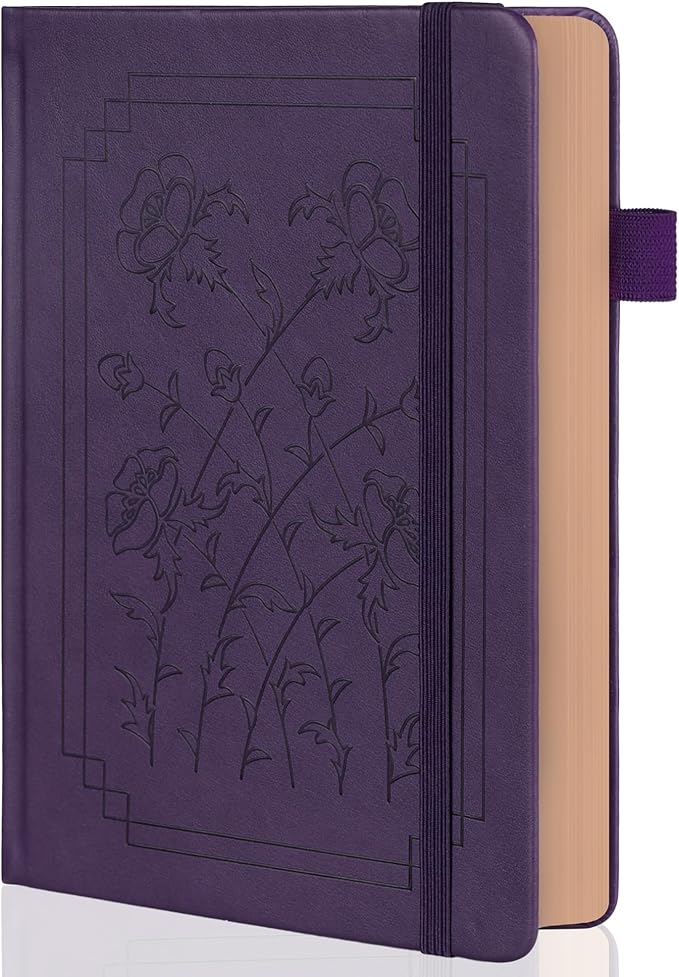 TIEFOSSI A5 Dotted Notebook, 160gsm Thick Paper, Hardcover Dot Grid Journals for Women Men, 192 Numbered Pages, Ideal for Personal Use, Goals, Organization