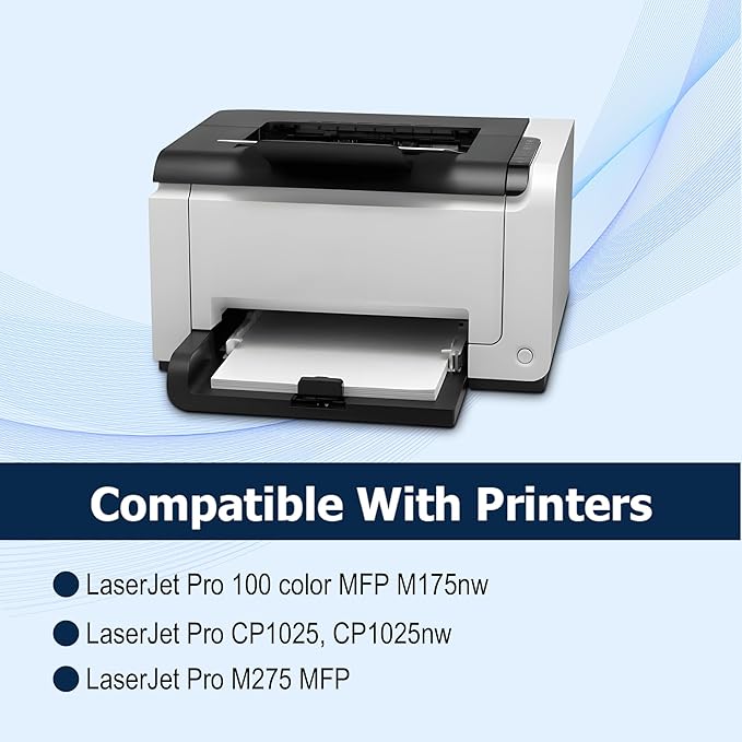 OFFICE-COLOR Replacement for HP 126A Toner Cartridges Set Works with HP Laserjet Pro 100 Color MFP M175nw,CP1025nw,cp1025,M275 Printer Toner (Black,Cyan,Magenta,Yellow 4-Pack )
