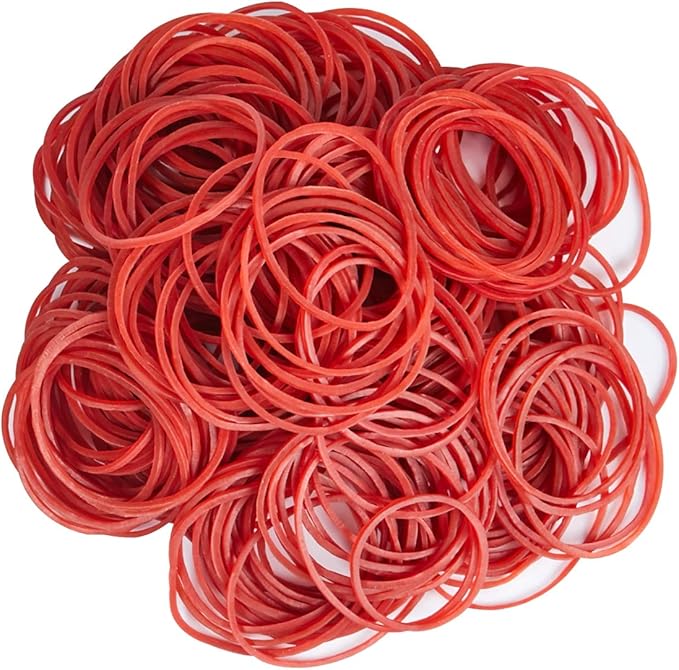 AMUU Rubber Bands 300pcs Red Small Rubber Bands for Office School Home size16 Elastic Band Office School Home Strong Elastic Band Loop Office Supplies