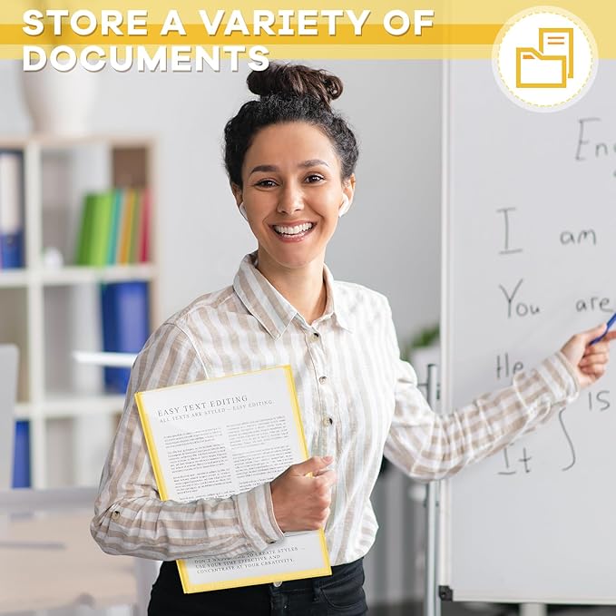 Henoyso 72 Pcs Plastic Folders with Clear Front Pocket and 3 Prong Take Home Plastic 2 Pocket Folder Back to School for Students Parent Teacher Communication for School Office (Yellow)