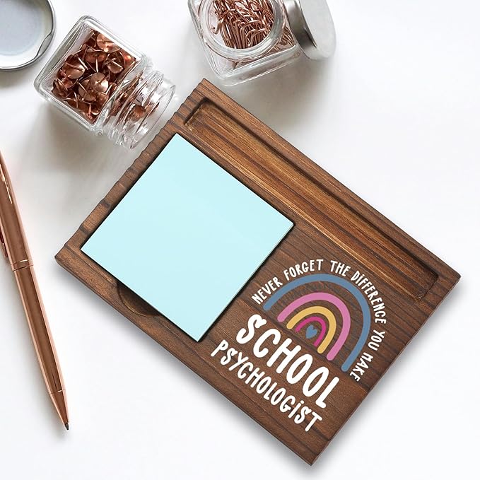 School Psychologist Appreciation Gifts Desk Organizer, Thank You Gift for Psychologist, School Office Organizer for Education Week, Graduation Birthday or Holiday Recognition PB013