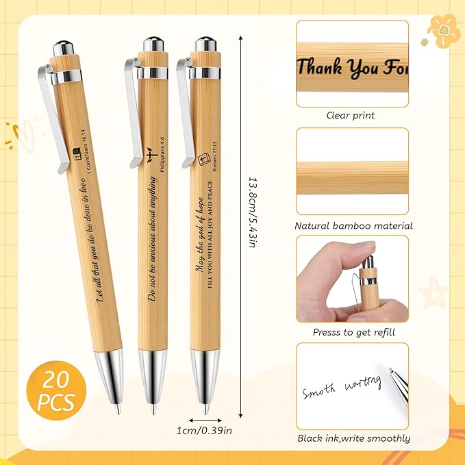 20 Sets Christian Gifts Bulk Prayer Journal Christian Spiral Notebooks with Bible Ballpoint Pens Religious Small Notepad Inspirational Church Gift for Women Men Sunday School Family Bible Study Groups