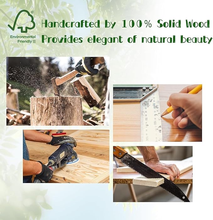 KINLINK Solid Wood Monitor Stand Riser, Monitor Riser with 2 Adjustable Height, 15.8 inch Computer Riser for Computer, iMac, PC, Printer, Computer Monitor Stand for Home & Office, White