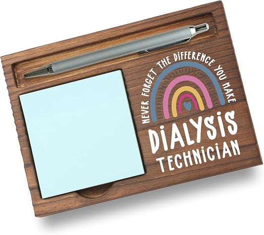 Dialysis Technician Gifts Sticky Note Holder, Thank You Gift for Dialysis Tech, Hemodialysis Nurse, or Renal Care Staff, Healthcare Appreciation Week, Graduation or Holiday Recognition PB021
