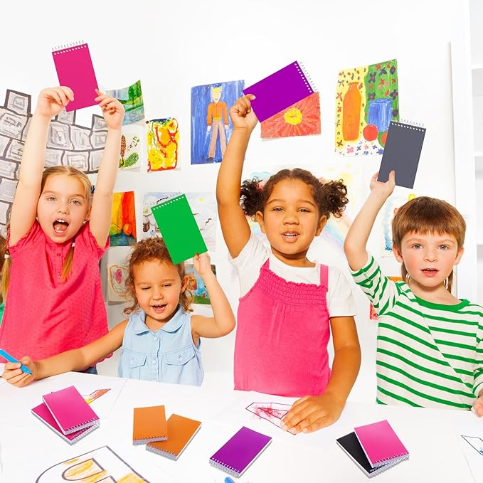 36 Pcs Small Pocket Notebooks 3 x 5 Inch Mini Memo Spiral Notepads Top Bound College Ruled Lined Note Pads for Back School Office Journaling Noting, 75 Sheets/Pad (Rainbow)