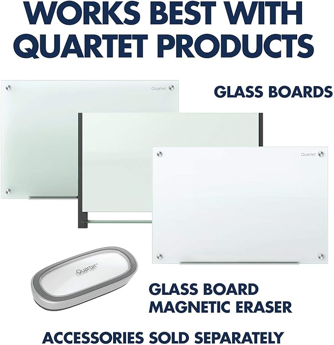 Quartet Glass Board Dry Erase Markers, Premium, Bullet Tip, Assorted Colors, 6 Pack (79556)