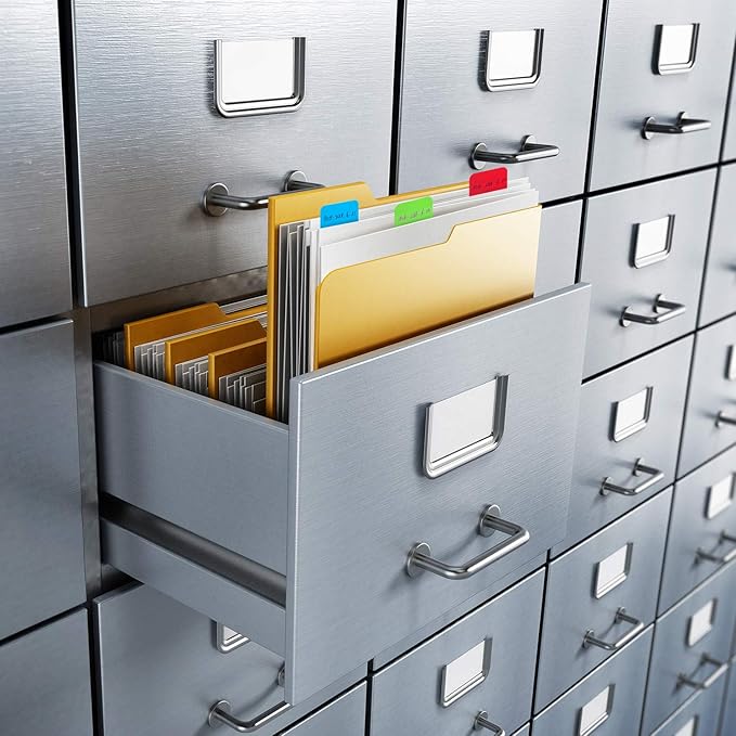 800 Pieces File Tabs Sticky Index Tabs, Writable and Repositionable Filing Tabs Flags for Pages or Book Markers, Reading Notes, Classify Files, 40 Sets (12 Colors, 1 Inch)