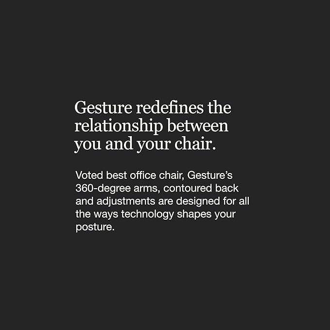 Steelcase Gesture Office Chair - Ergonomic Work Chair with Wheels for Carpet - Comfortable - Intuitive-to-Adjust for Desk - 360-Degree Arms - Nickel Gray Fabric